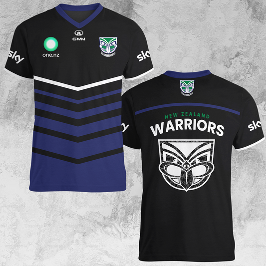 New Zealand Warriors NRL 2025 Limited Edition V-neck T-Shirt TM NTA V6