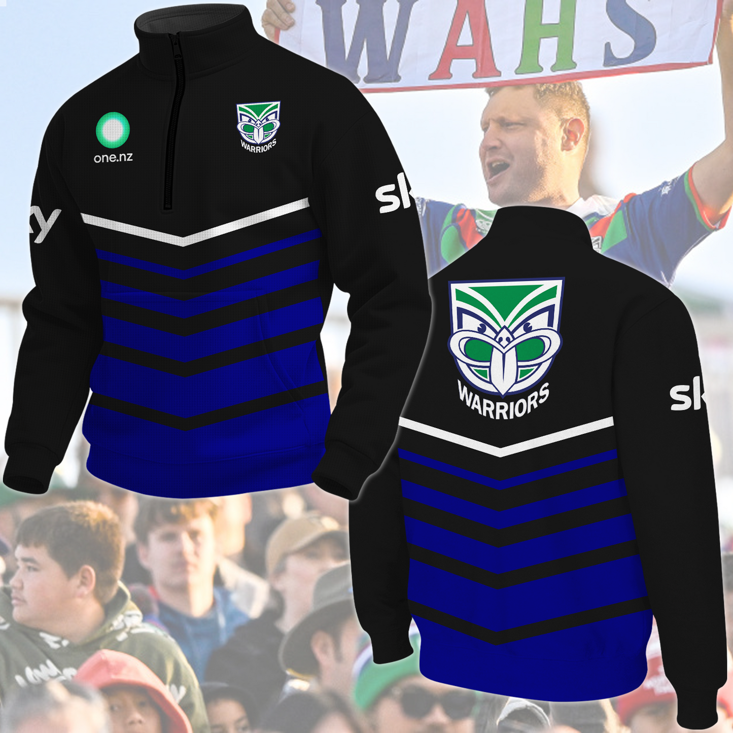 New Zealand Warriors NRL 2025 New Hoodie TM NTA V1