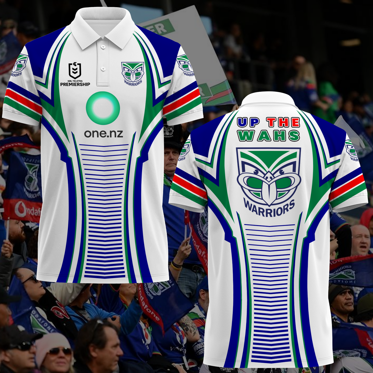 New Zealand Warriors NRL 2025 Polo Shirt TM NTA V3