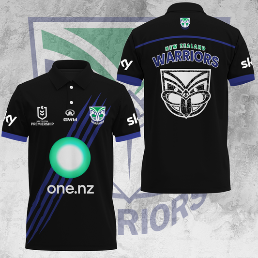 New Zealand Warriors NRL 2025 Special Edition Polo Shirt TM V1