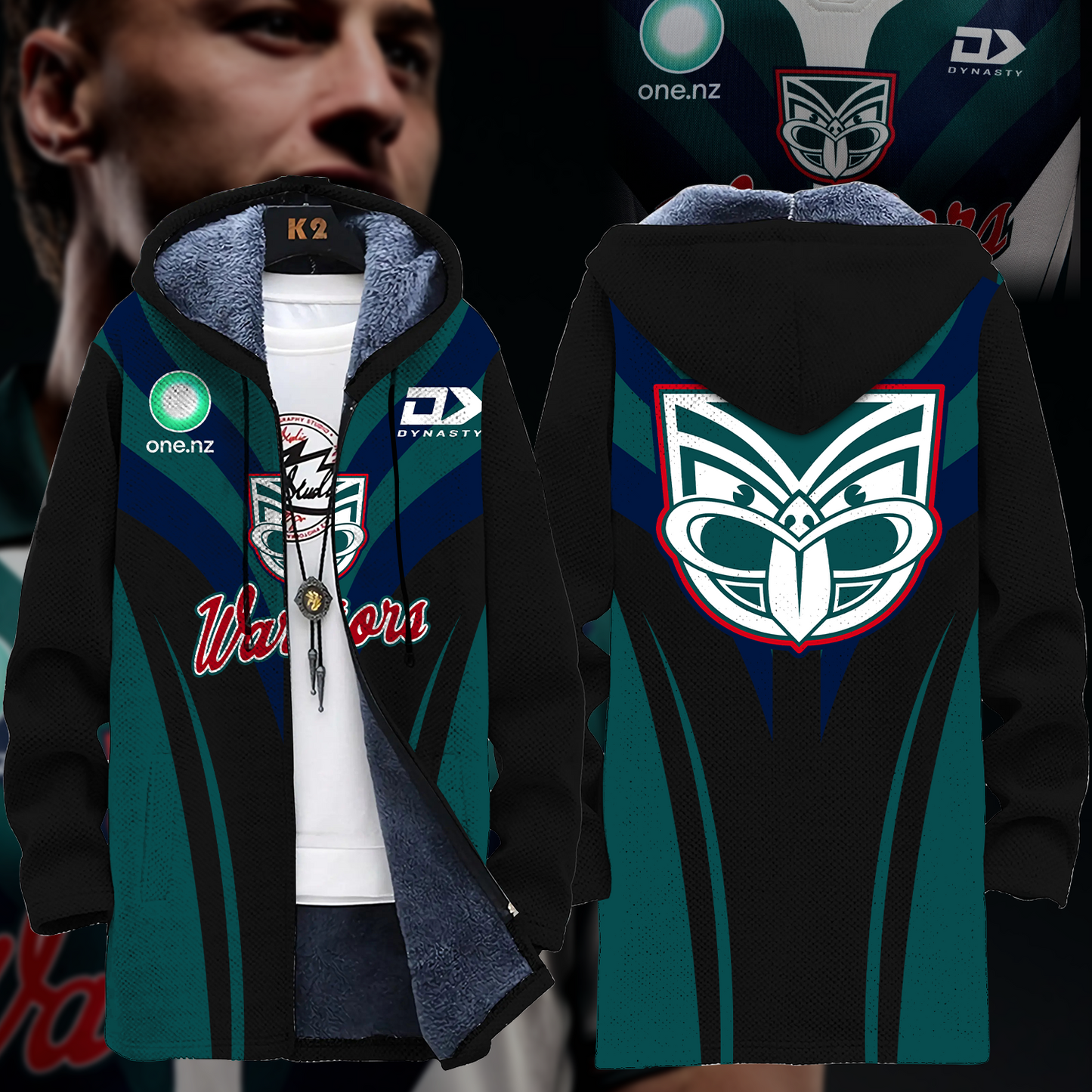 Dear Warrior Up The Wahs New Zealand Warriors NRL 2025 Up The Wahs Fleece Windbreaker Jacket TM NTA V2