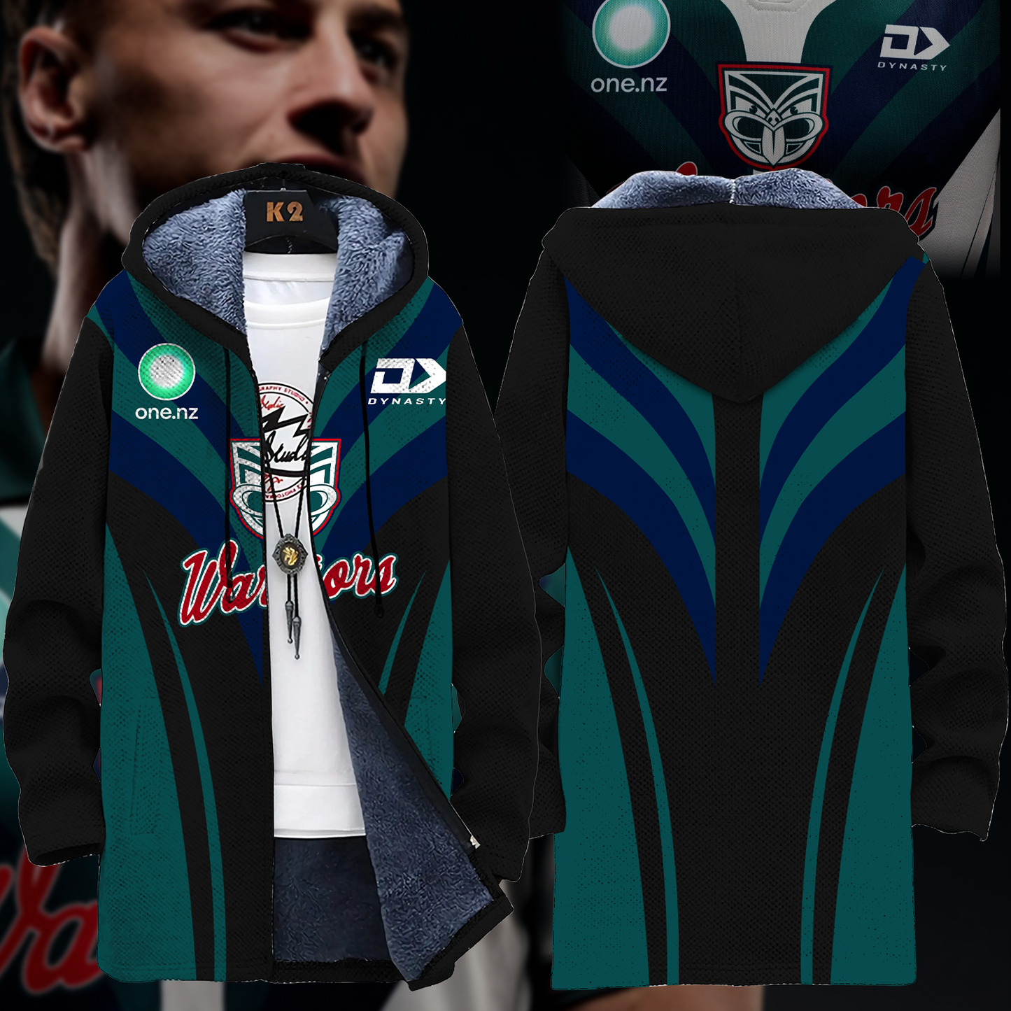 Dear Warrior Up The Wahs New Zealand Warriors NRL 2025 Up The Wahs Fleece Windbreaker Jacket TM NTA V4