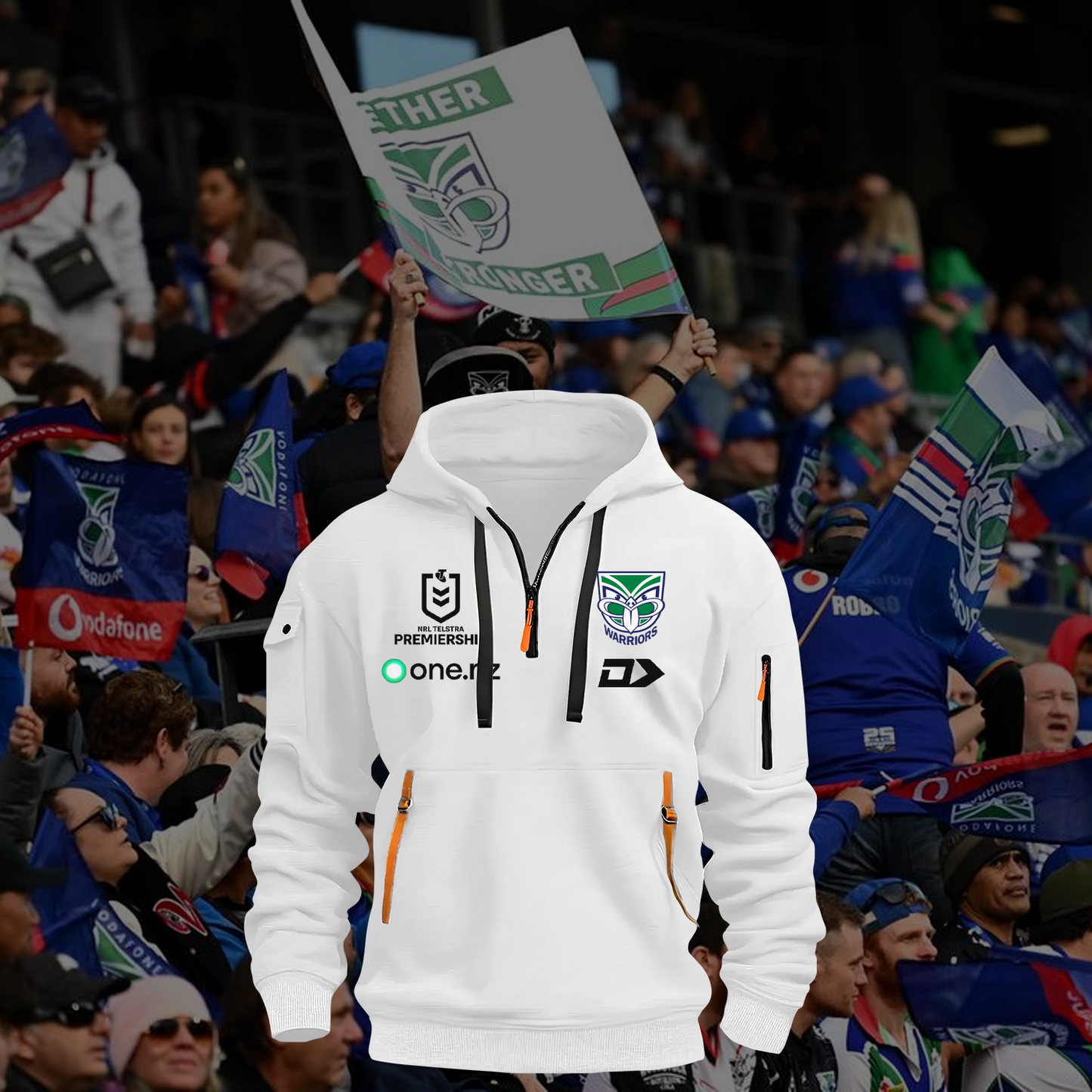 New Zealand Warriors NRL 2025 Zipper Hoodie TM NTA V3