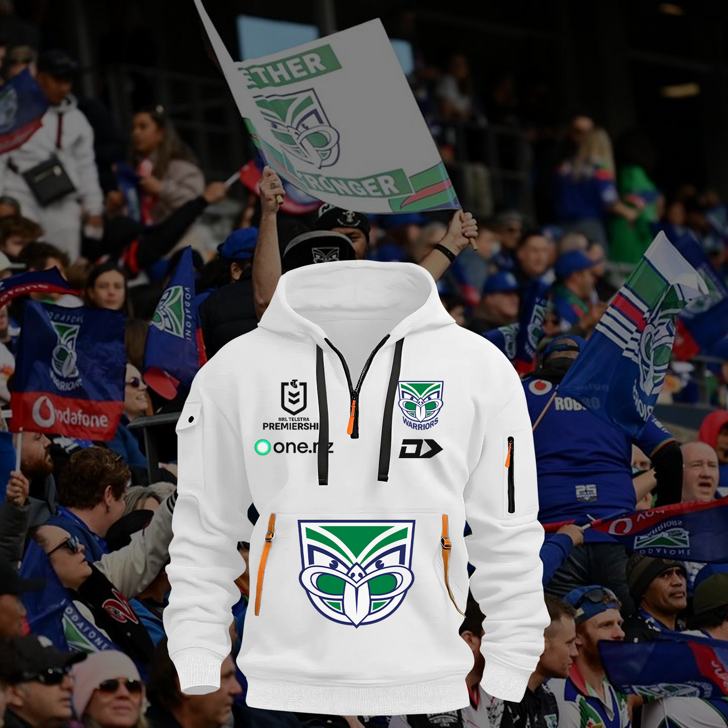 New Zealand Warriors NRL 2025 Zipper Hoodie TM NTA V4