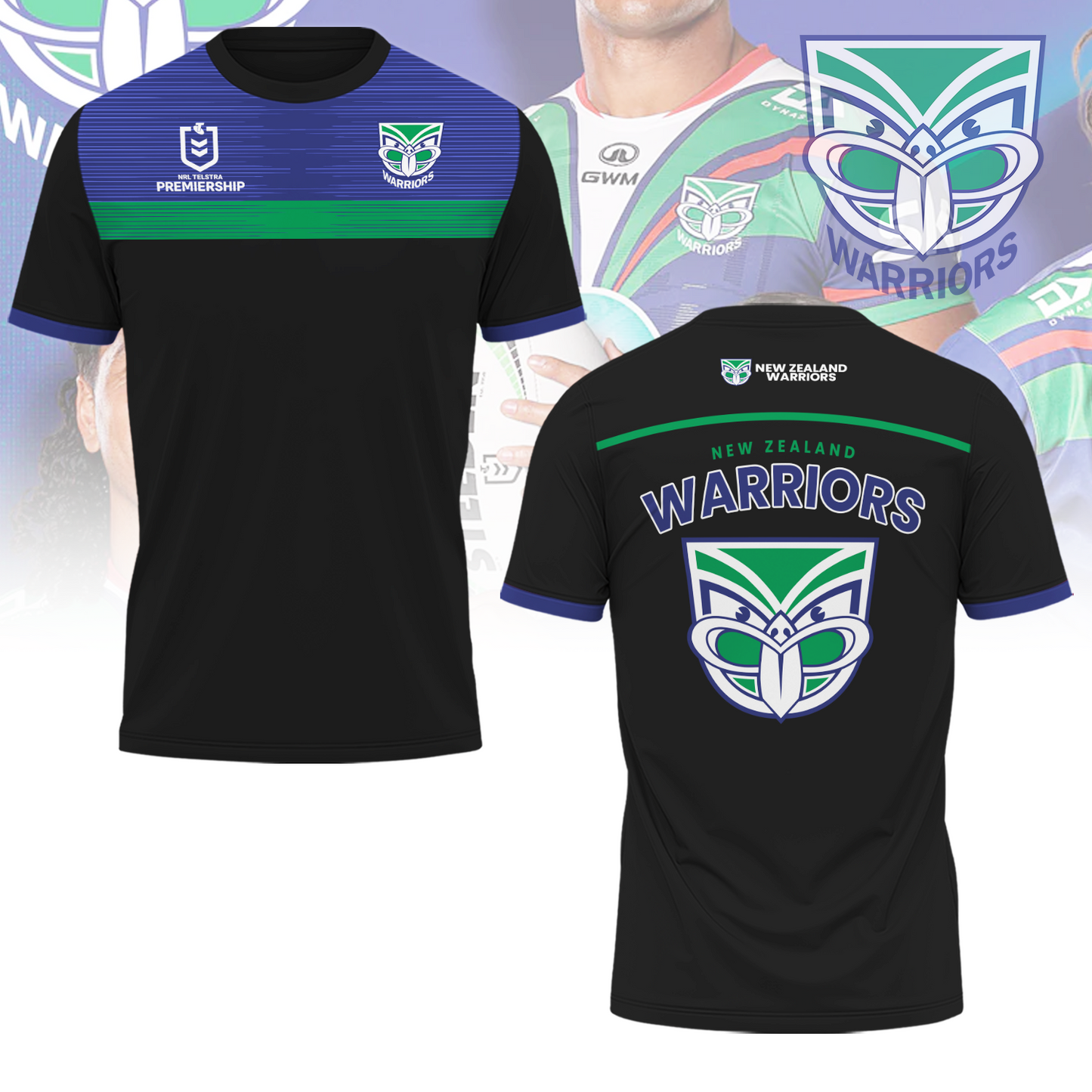 New Zealand Warriors NRL Limited Edition T-Shirt TM - You will save more when you buy the clothes and hat combo V1