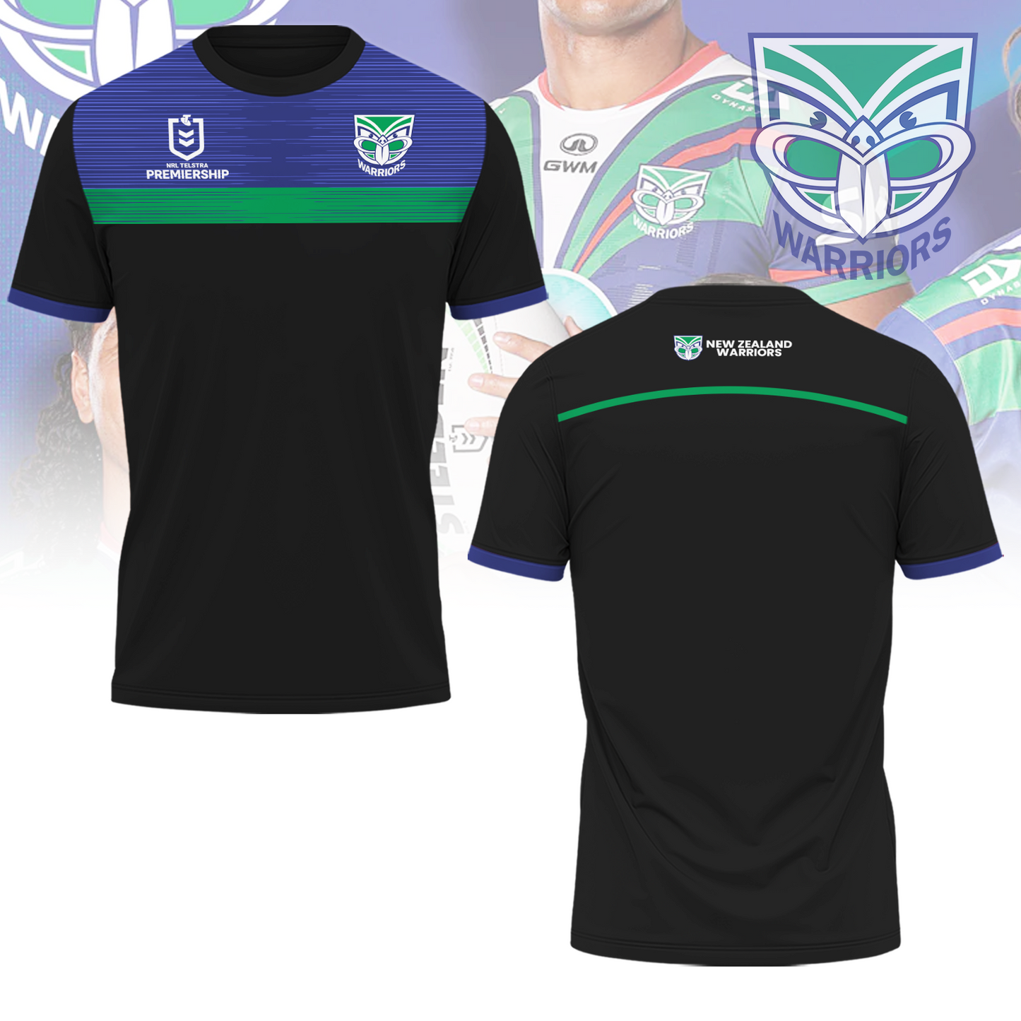 New Zealand Warriors NRL Limited Edition T-Shirt TM - You will save more when you buy the clothes and hat combo V2
