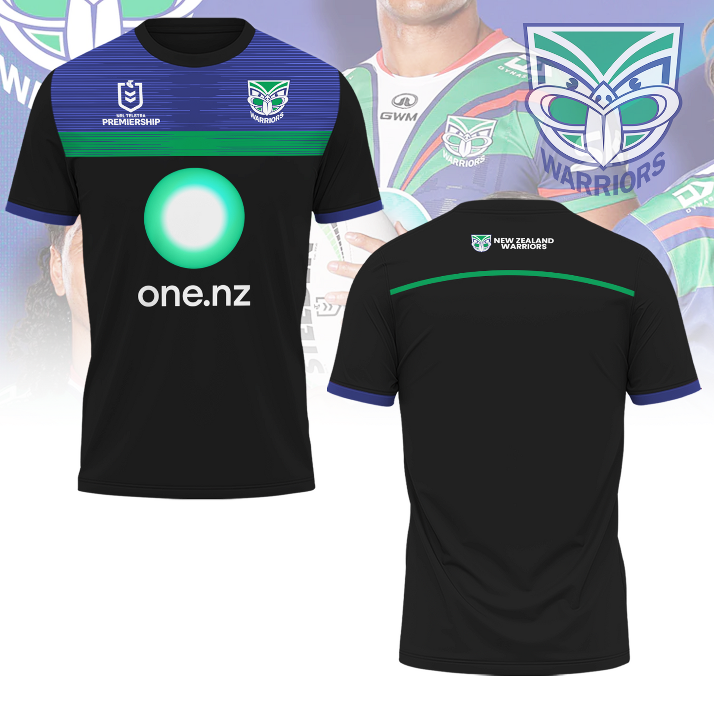 New Zealand Warriors NRL Limited Edition T-Shirt TM - You will save more when you buy the clothes and hat combo V3