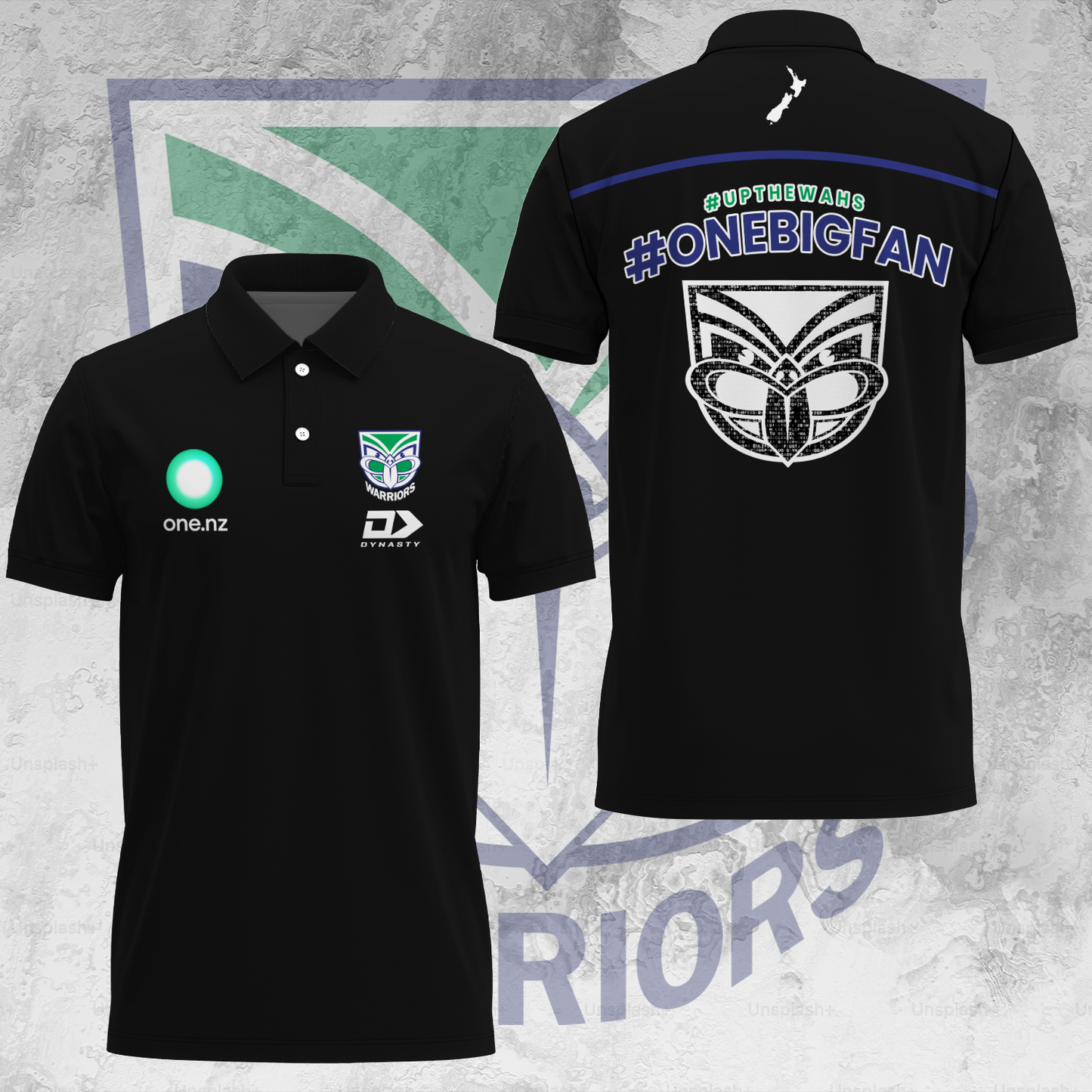New Zealand Warriors NRL One Big Fan Limited Edition Polo Shirt TM - Super Savings When Buying Combo V1