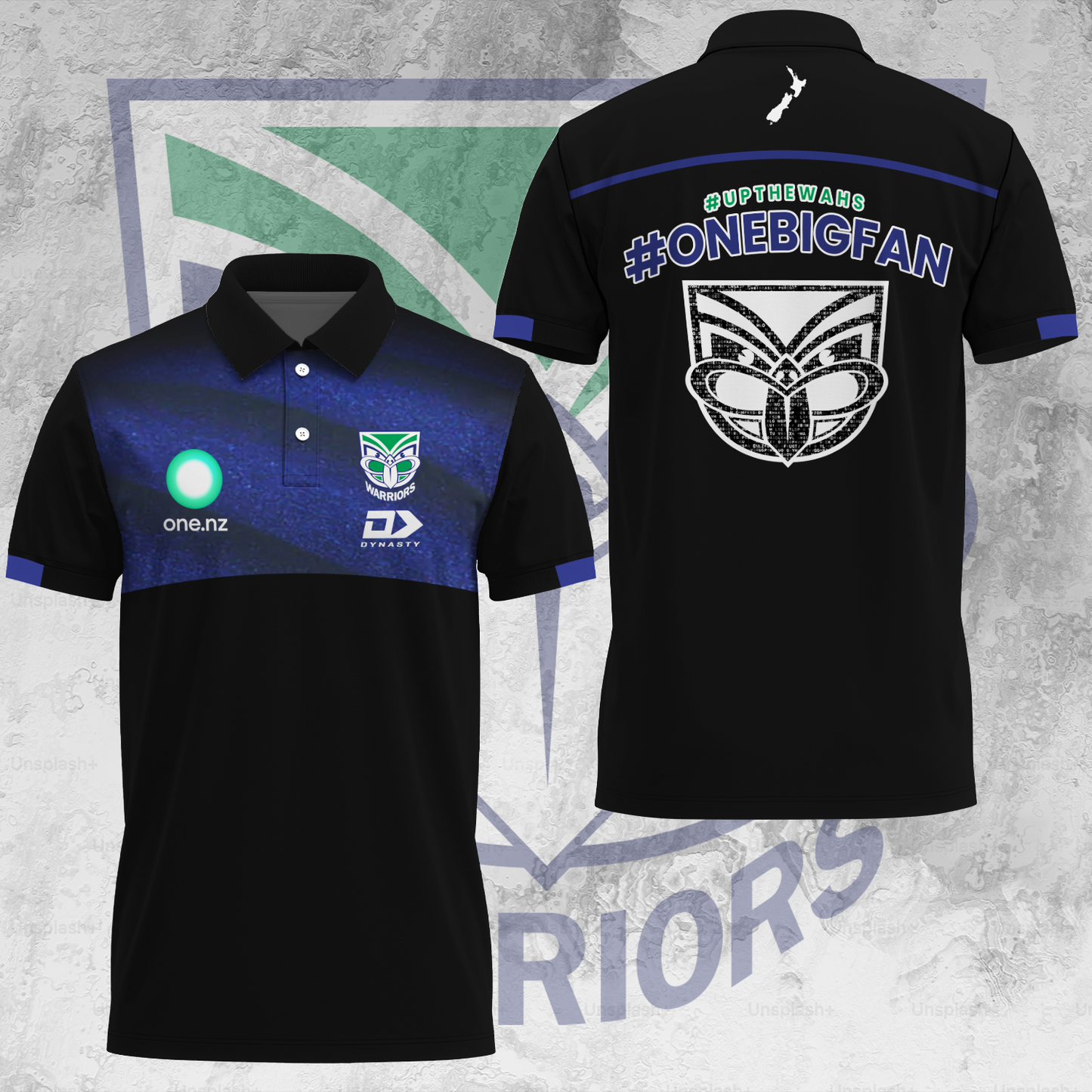 New Zealand Warriors NRL One Big Fan Limited Edition Polo Shirt TM - Super Savings When Buying Combo V3