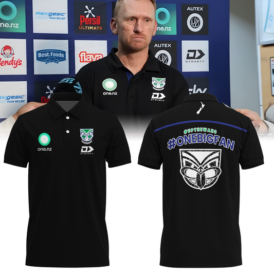 New Zealand Warriors NRL One Big Fan Limited Edition Polo Shirt TM - Super Savings When Buying Combo V7
