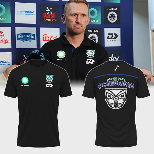 New Zealand Warriors NRL One Big Fan Limited Edition T-Shirt TM - You will save more when you buy the clothes and hat combo V1