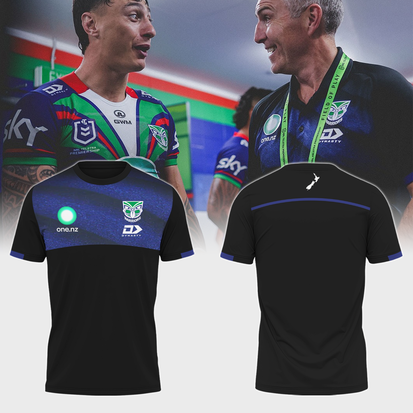 New Zealand Warriors NRL One Big Fan Limited Edition T-Shirt TM - You will save more when you buy the clothes and hat combo V4