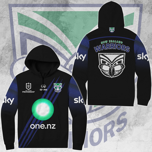 New Zealand Warriors NRL Up The Wahs Limited Edition Quarter Zip Hoodie TM V3
