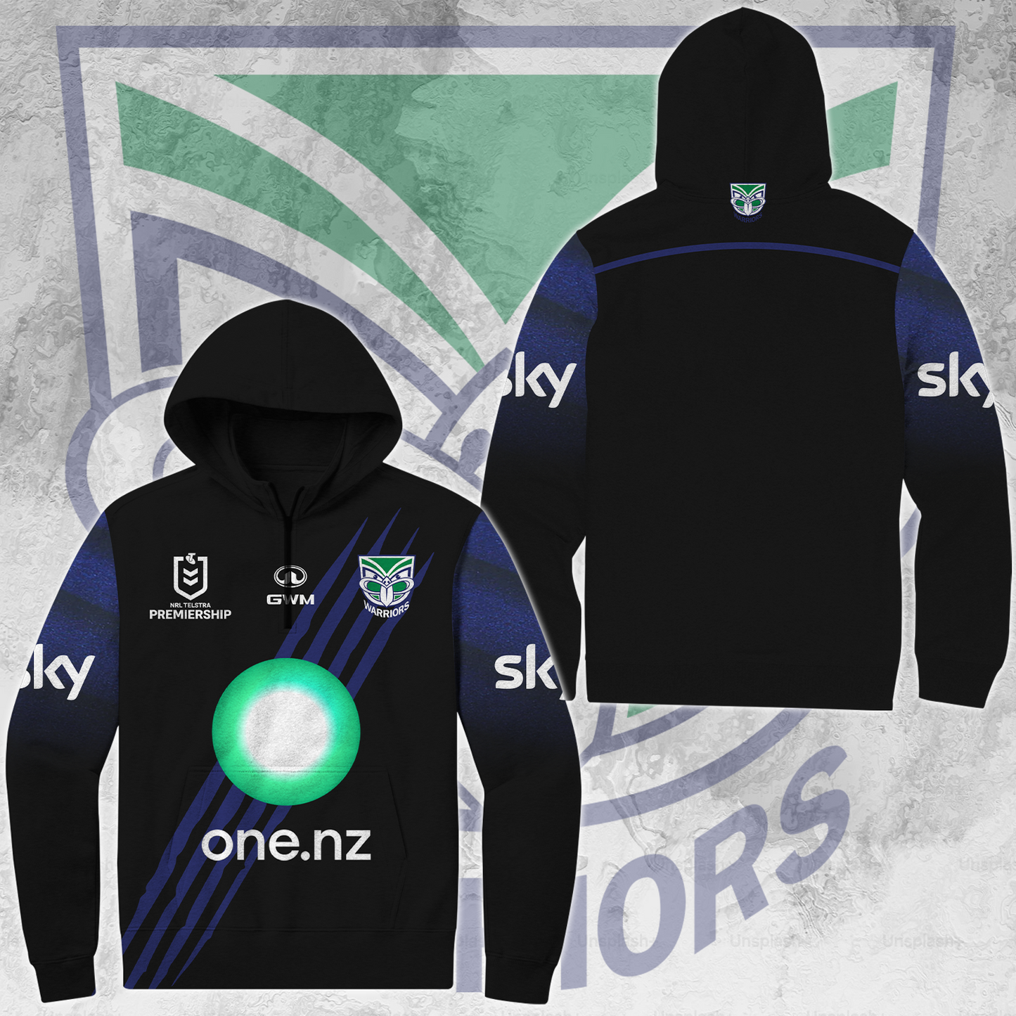 New Zealand Warriors NRL Up The Wahs Limited Edition Quarter Zip Hoodie TM V4