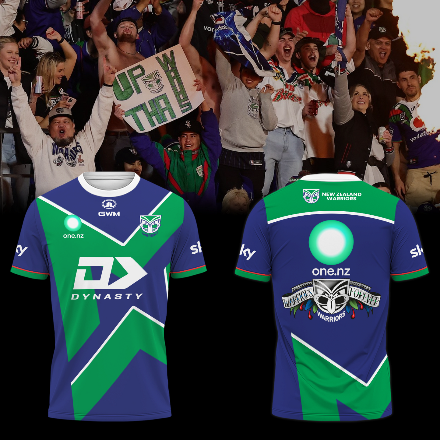 New Zealand Warriors NRL Up The Wahs Limited Edition T-Shirt TM - You will save more when you buy the clothes and hat combo V4