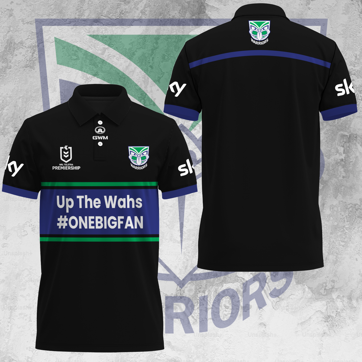 New Zealand Warriors NRL Up The Wahs Special Edition Polo Shirt TM - Super Savings When Buying Combo V3