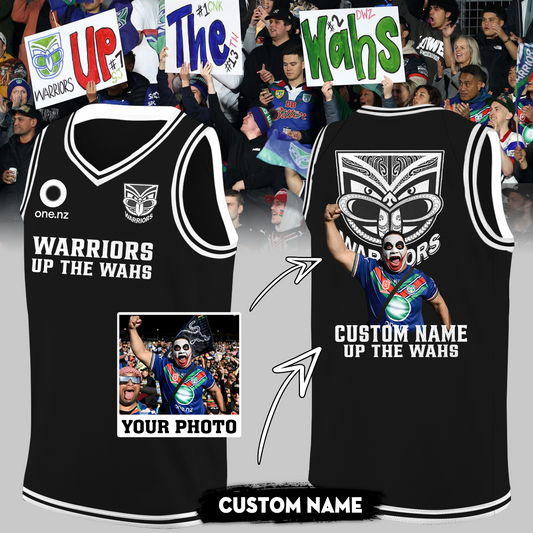 New Zealand Warriors NRL Up The Wahs V1 Jersey Custom Photo And Name TM