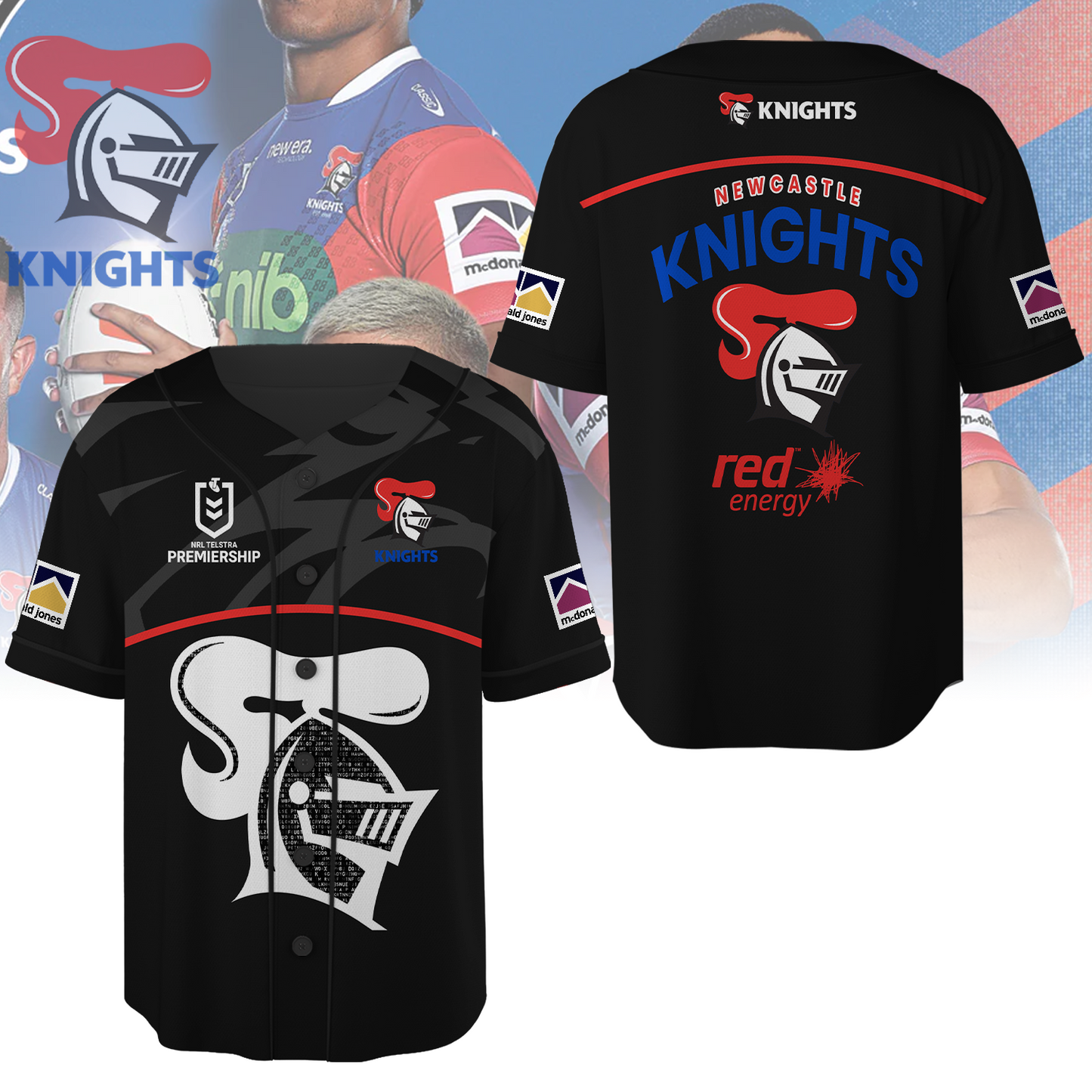 Newcastle Knights NRL 2025 Limited Edition BB Jersey TM V1