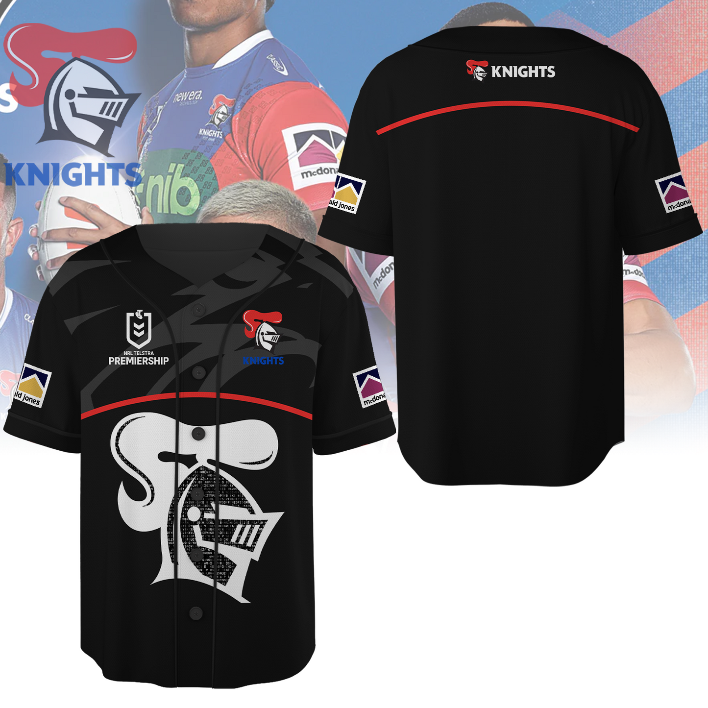 Newcastle Knights NRL 2025 Limited Edition BB Jersey TM V2
