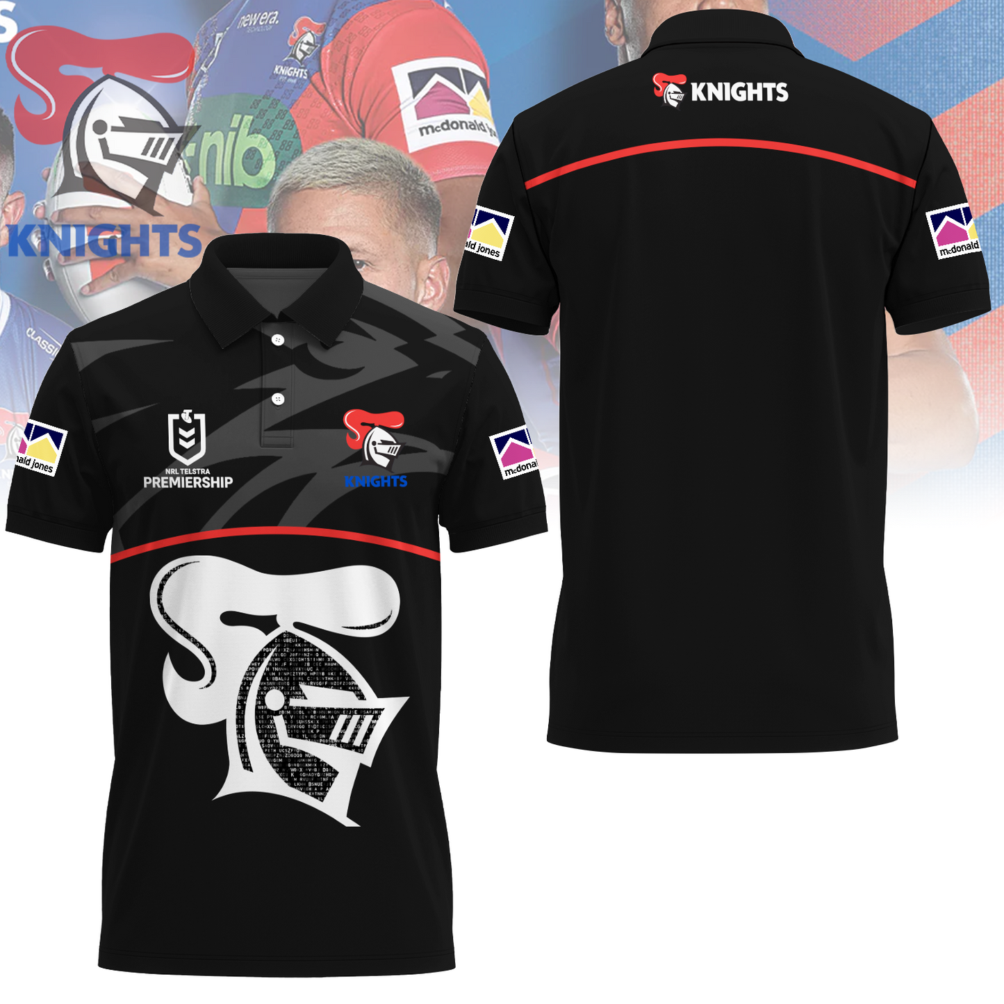 Newcastle Knights NRL 2025 Limited Edition Polo Shirt TM - Super Savings When Buying Combo V2