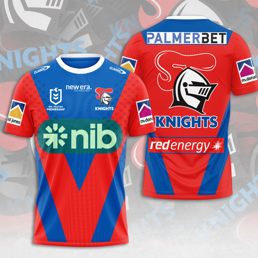 Newcastle Knights NRL 2025 Limited Edition T-Shirt TM - You will save more when you buy the clothes and hat combo V3