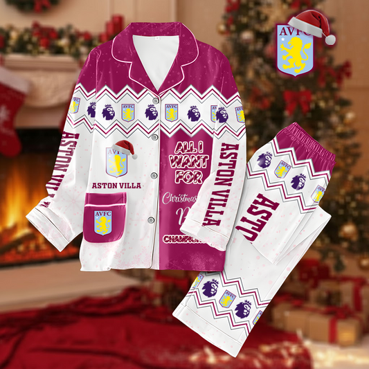 NFL AVL Button Down Pajamas V1 NAK HLPHUONG