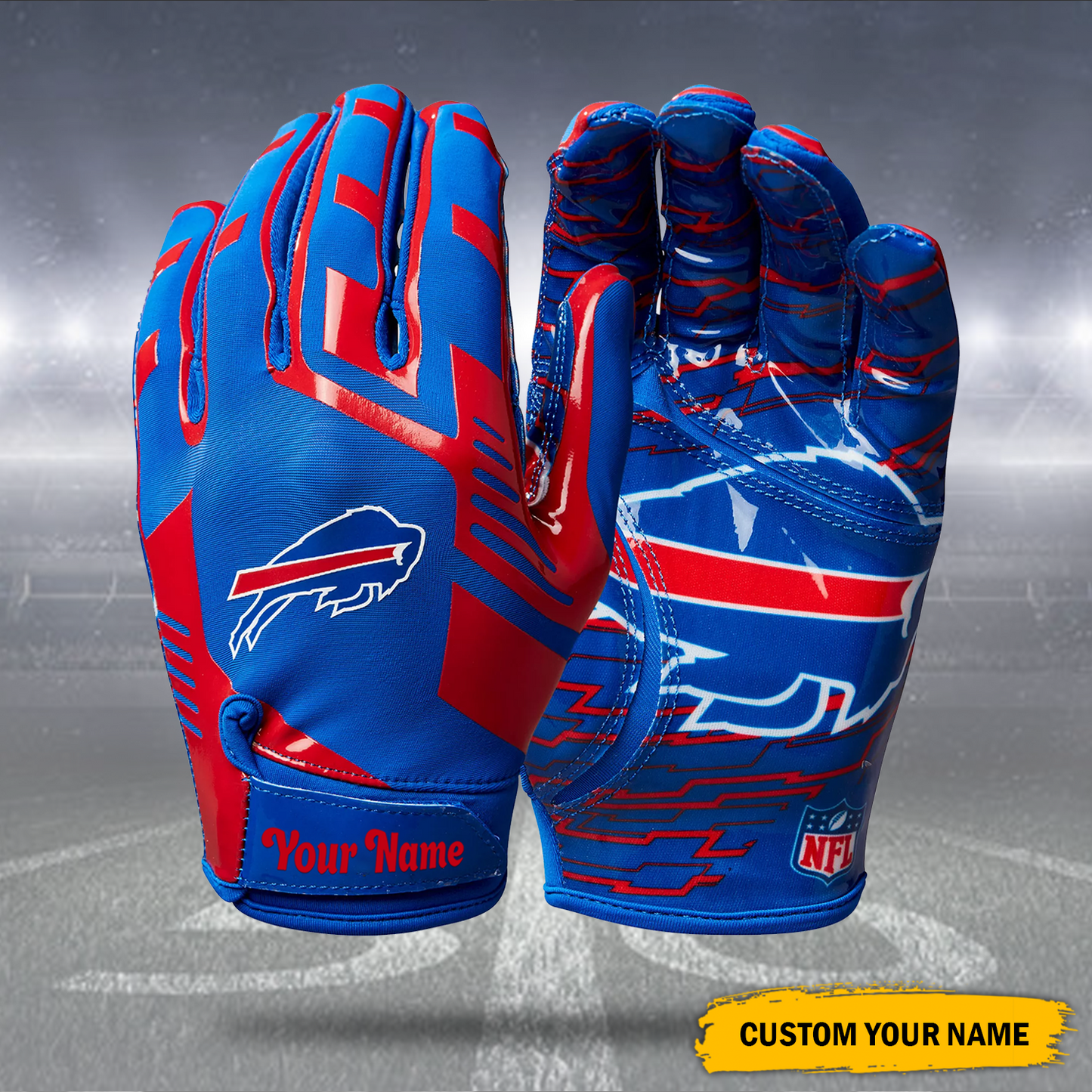 NFL Buffalo Bills Gloves Custom Name