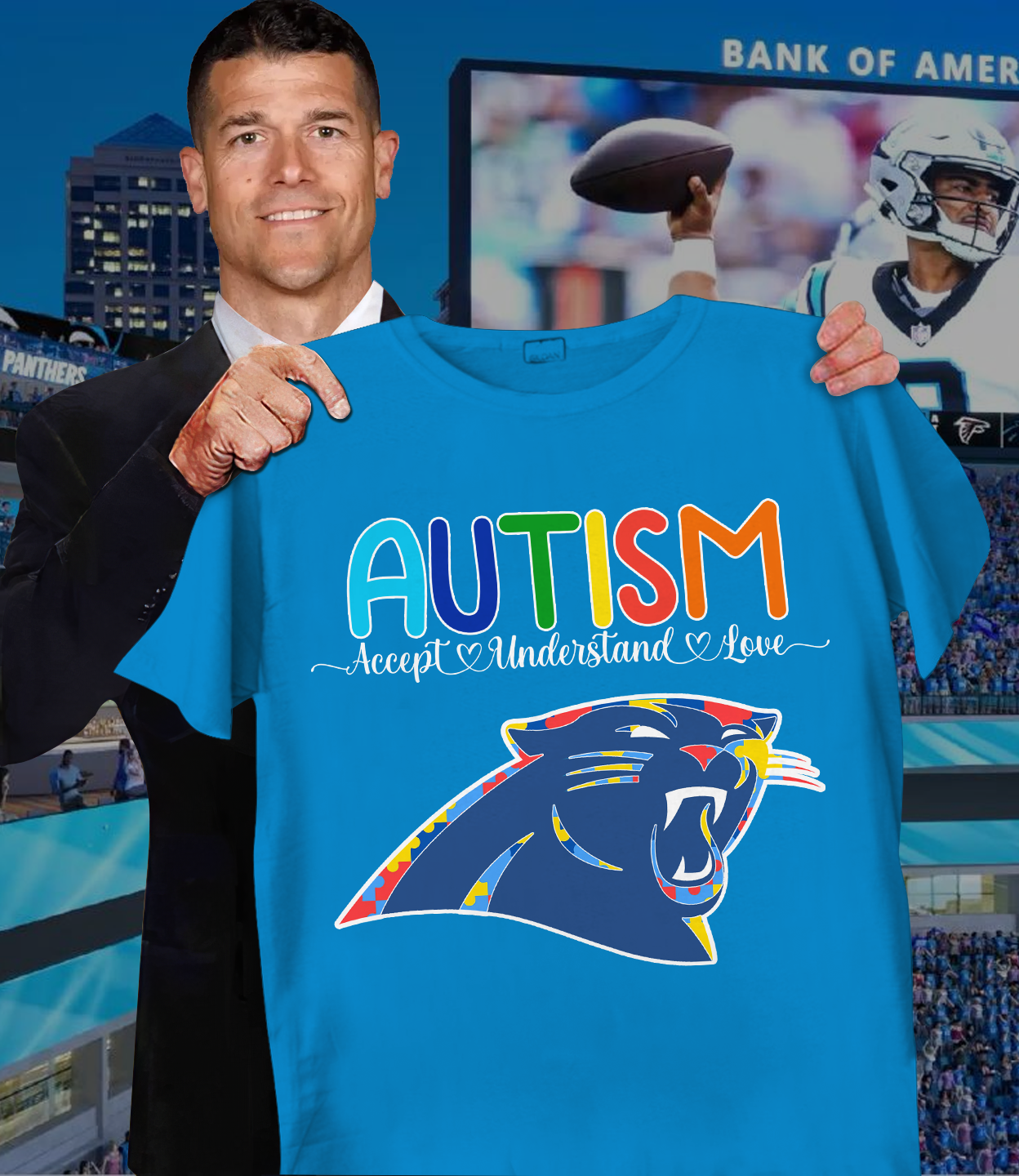 NFL Carolina Panthers Support Autism Shirt