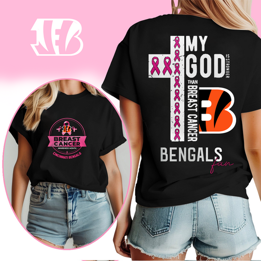 NFL CIN - Breast Cancer My God In Stronger Shirt DDT HLP