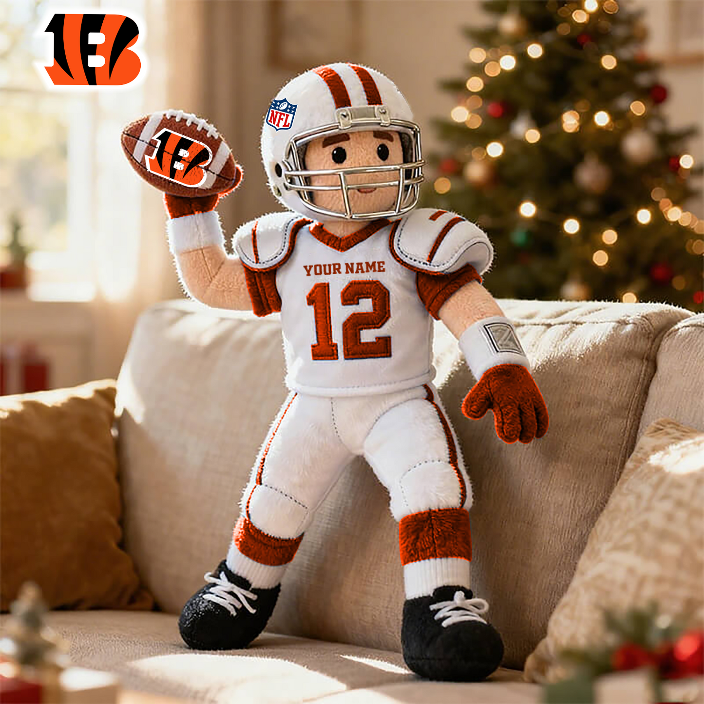 NFL CIN American football character-shaped pillows V1 NAK HLPHUONG