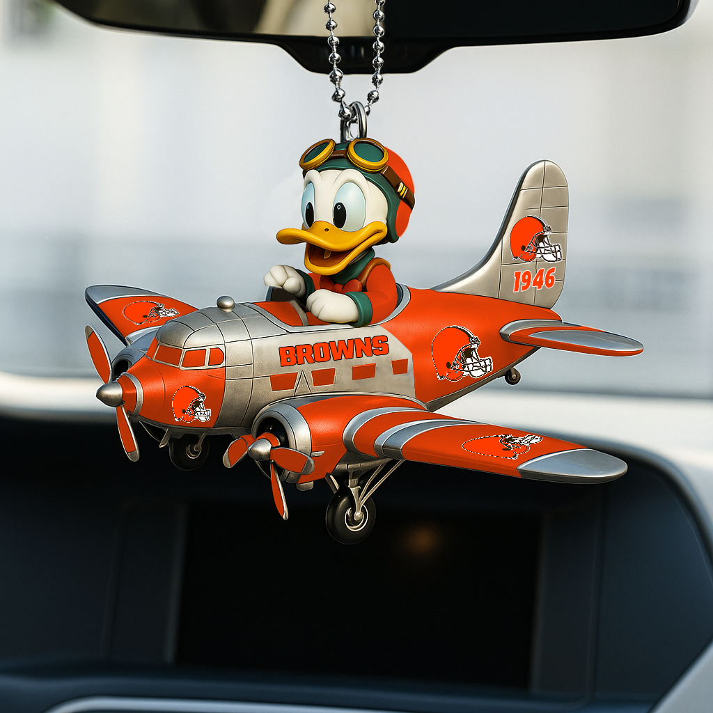 NFL CLE x DN Duck Premium Car Hanging Ornament DDT CTND