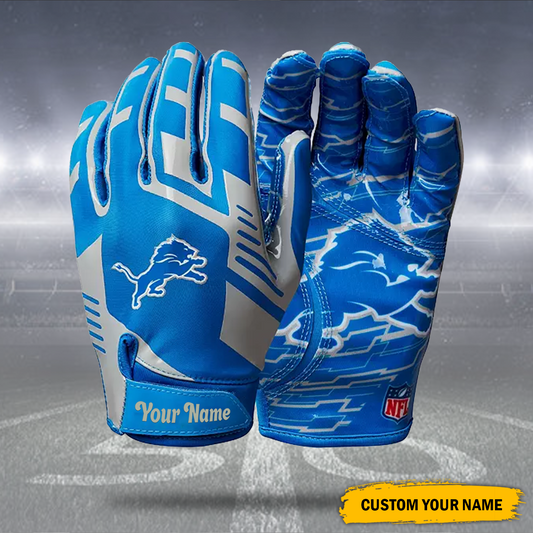 NFL Detroit Lions Gloves Custom Name