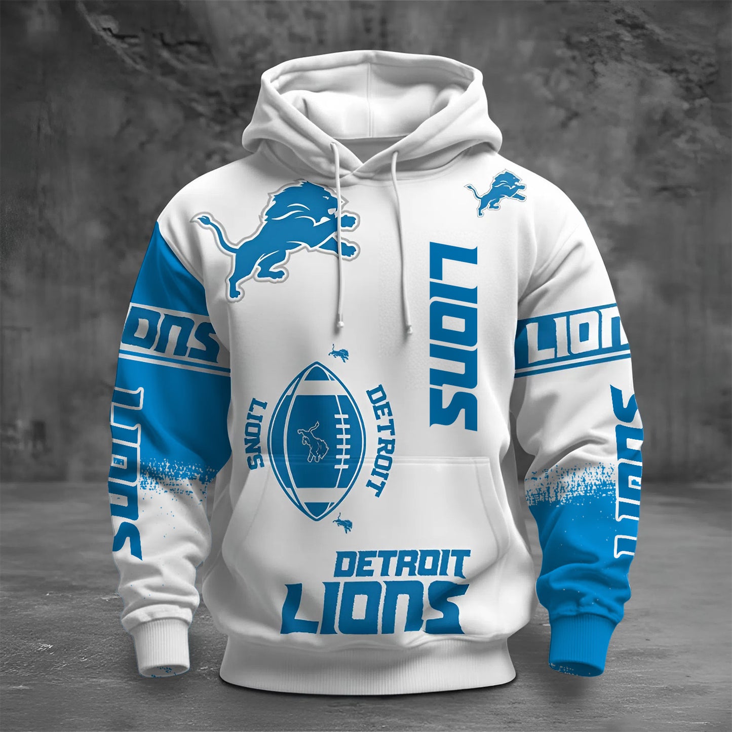 NFL DL Unisex Printed Hoodie  - Bold Zip Up Sweatshirt for Fans V1 NAK NHM
