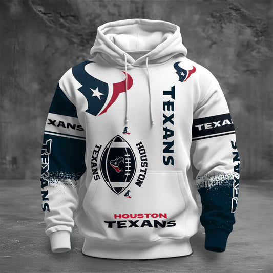 NFL HT Unisex Printed Hoodie  - Bold Zip Up Sweatshirt for Fans V1 NAK NHM