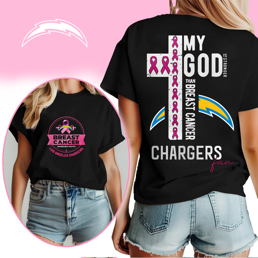 NFL LAC - Breast Cancer My God In Stronger Shirt DDT HLP