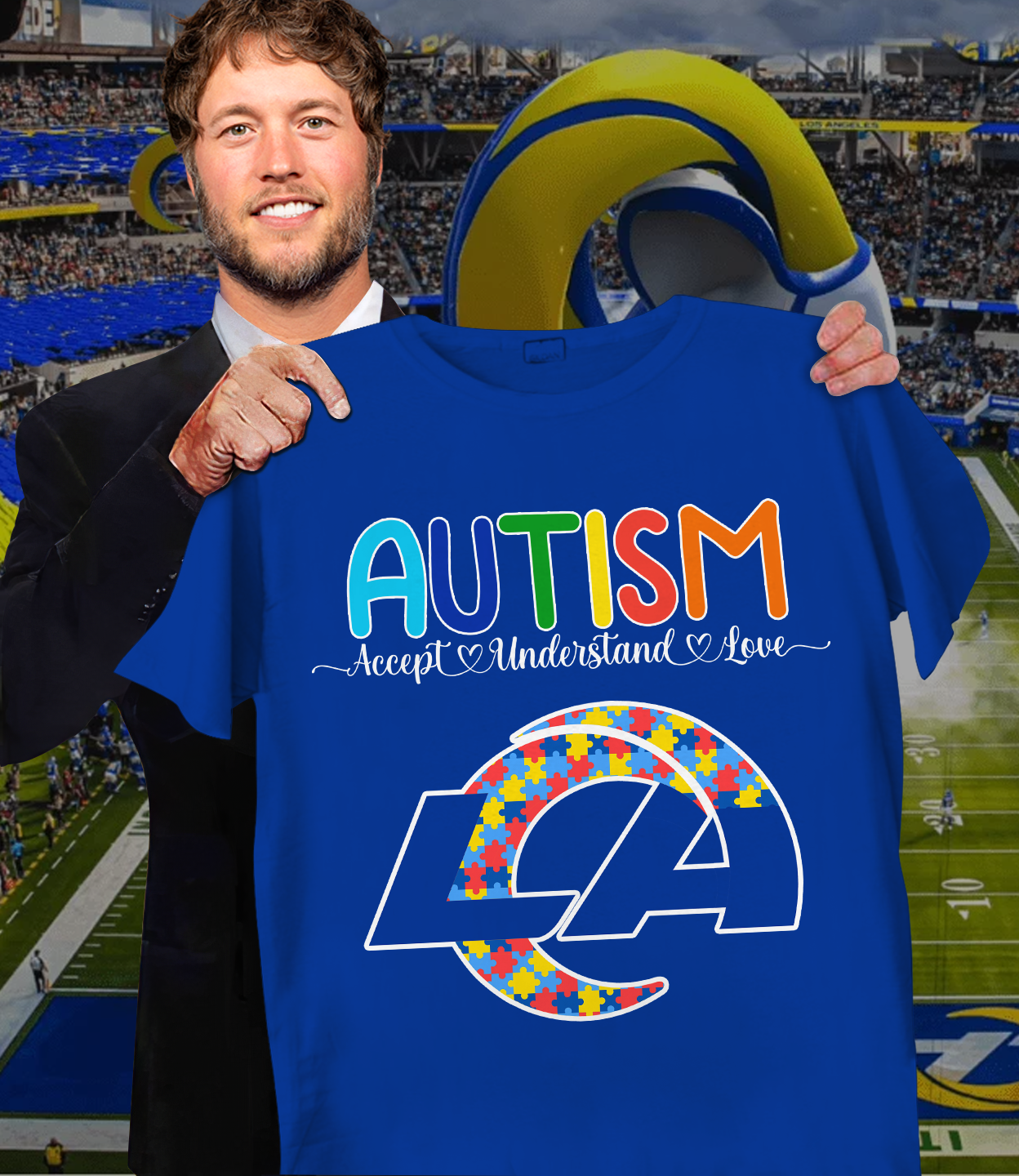 NFL Los Angeles Rams Support Autism Shirt
