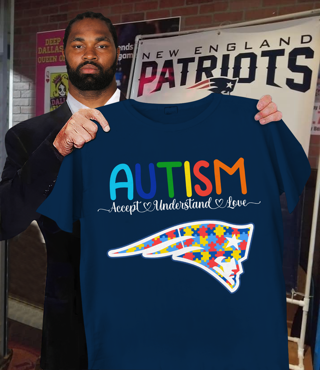 NFL New England Patriots Support Autism Shirt