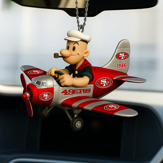 NFL PRENIUM SF49 X POPEYE CAR ORNAMENT NDT NHM