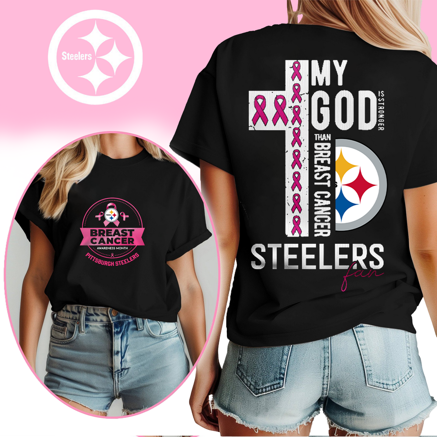 NFL PS - Breast Cancer My God In Stronger Shirt DDT HLP
