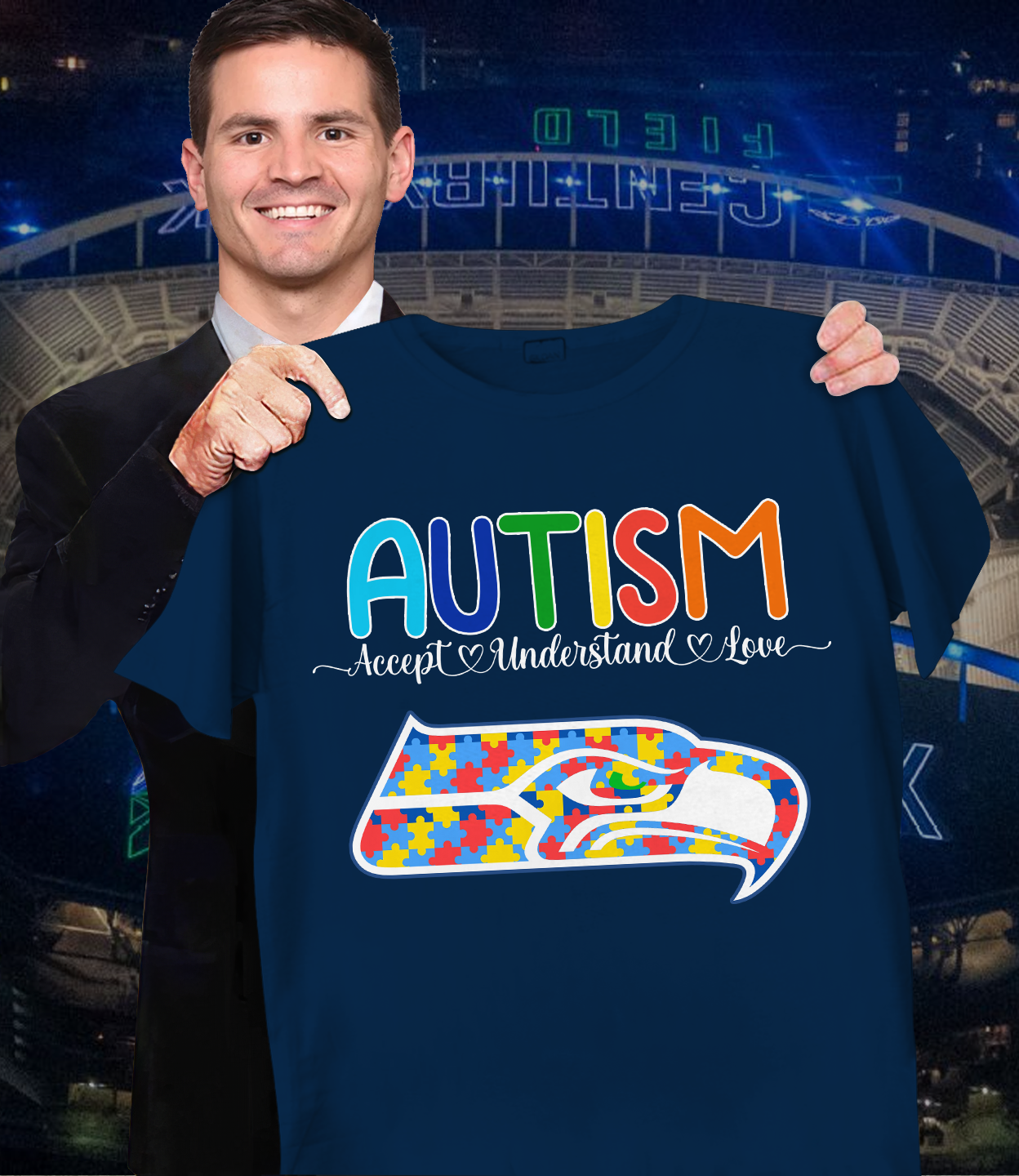 NFL Seattle Seahawks Support Autism Shirt
