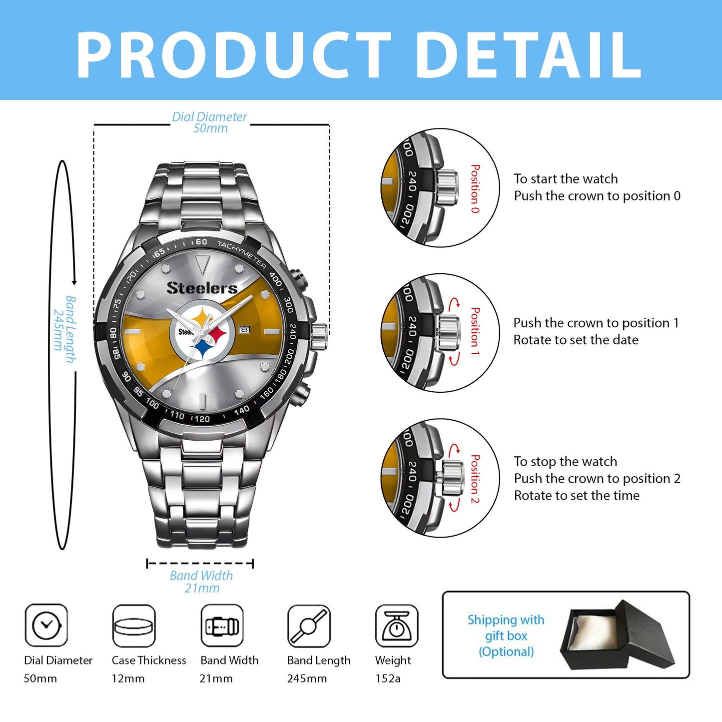 NFL SP  - Alloy Men Quartz Watch NDT