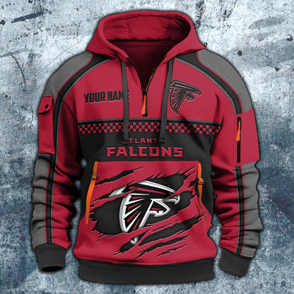 NFL x ATL Personalized Half-zip Hoodie HLP