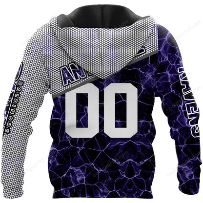 NFL x BAL Electric Marble Personalized Hoodie HLP HLPHUONG