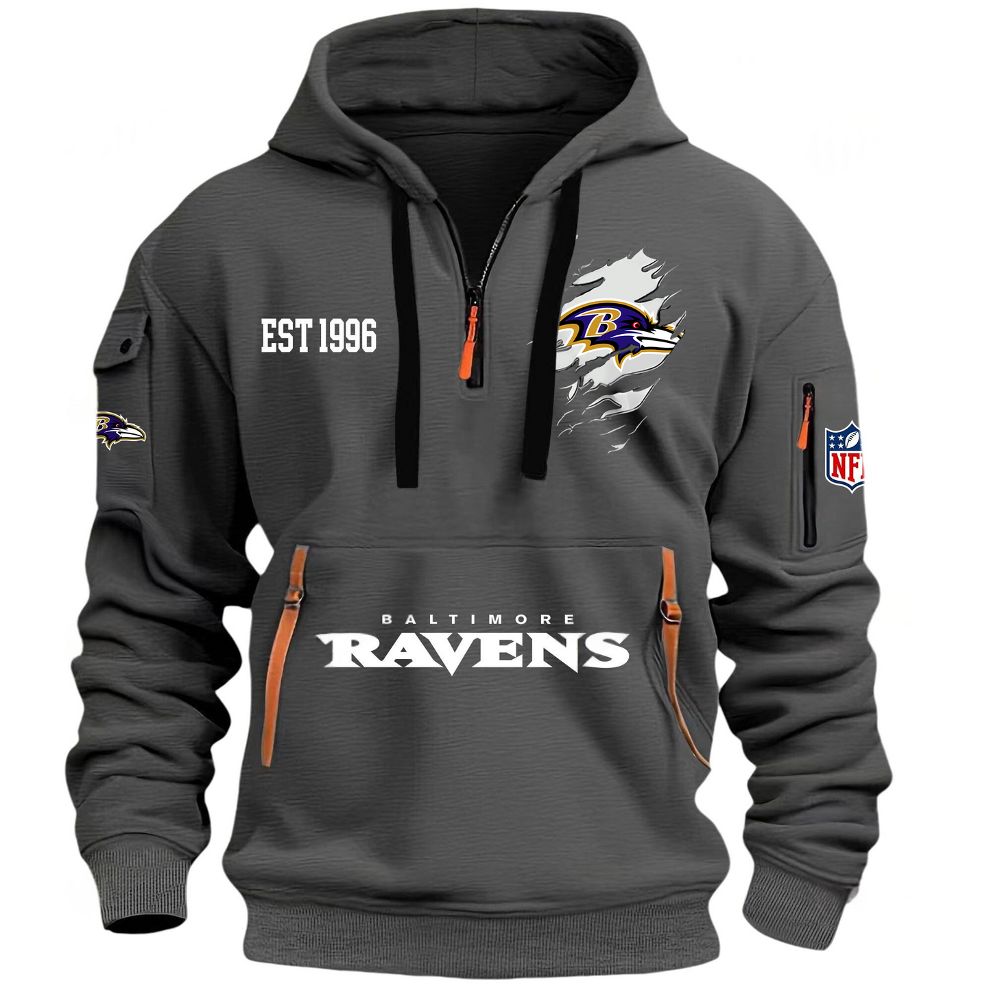 NFL x BAL EST 1996 Half Zipper Hoodie HLP HLPHUONG