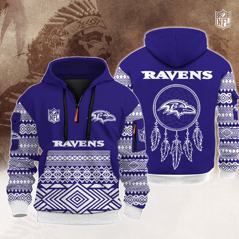 NFL x BAL Native Half-zip Hoodie HLP