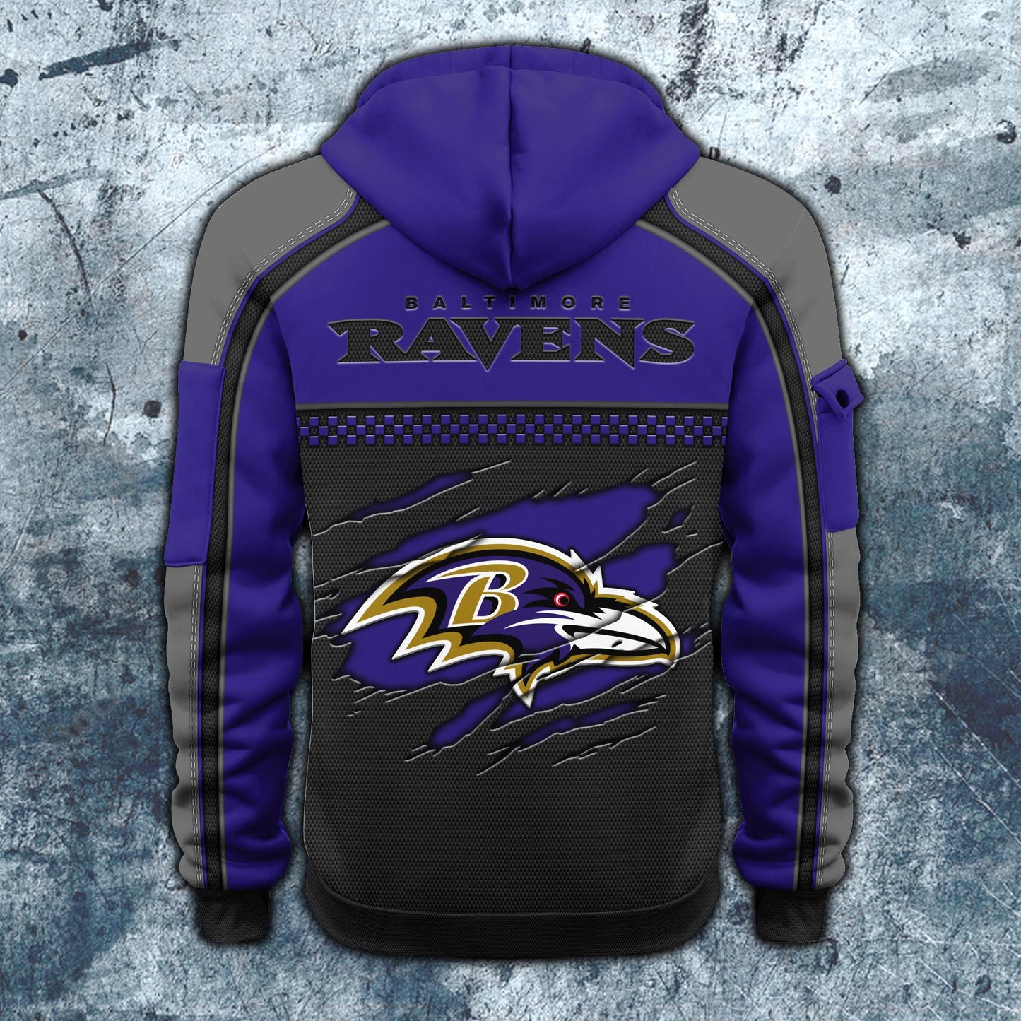 NFL x BAL Personalized Half-zip Hoodie HLP