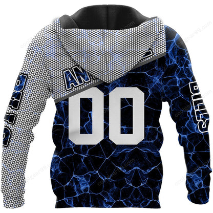 NFL x BUF Electric Marble Personalized Hoodie HLP HLPHUONG