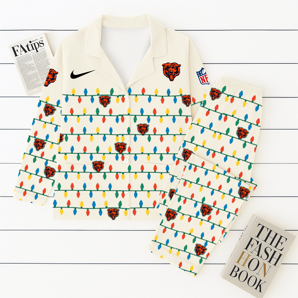 NFL x CHI Christmas Light Pajama Set HLP HLPHUONG