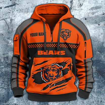 NFL x CHI Personalized Half-zip Hoodie HLP