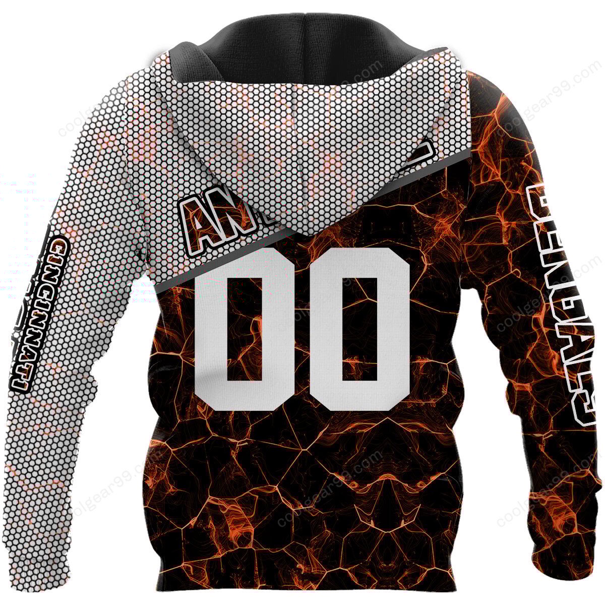 NFL x CIN Electric Marble Personalized Hoodie HLP HLPHUONG